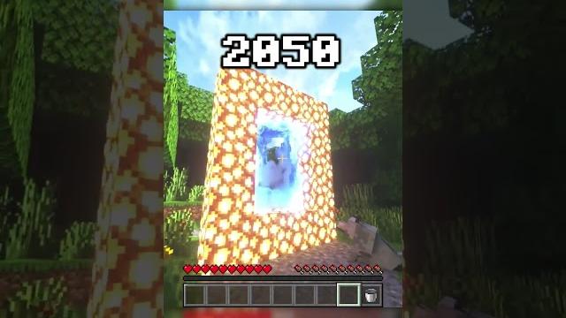 Minecraft 2023 vs 2050 #shorts Minecraft 2023 vs 2050 #shorts