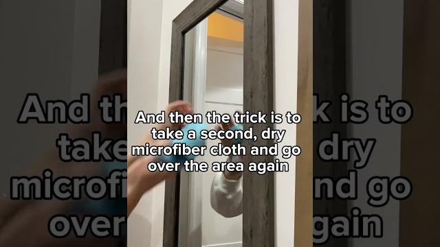 Streak free mirrors in 3 seconds #shorts #cleaning Streak free mirrors in 3 seconds #shorts #cleaning