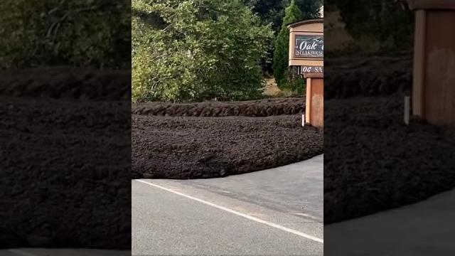 Insane flash flood debris flow in oak glen, ca!! #shorts #short Insane flash flood debris flow in oak glen, ca!! #shorts #short