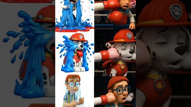 Paw patrol team ryder marshall and captain turbot getting punched in a boxing ring #shorts Paw patrol team ryder marshall and captain turbot getting punched in a boxing ring #shorts