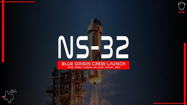 Liftoff! blue origin ns-32 crew launch Liftoff! blue origin ns-32 crew launch