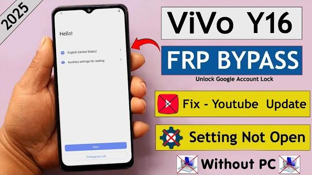 2025 - vivo y16 frp bypass/unlock without pc - fix settings not open | fix youtube update 2025 - vivo y16 frp bypass/unlock without pc - fix settings not open | fix youtube update