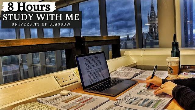 8 hour study with me at the library | university of glasgow|background noise, 10 min break, no music 8 hour study with me at the library | university of glasgow|background noise, 10 min break, no music