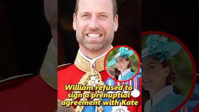 William refused to sign a prenuptial agreement with kate.#shorts #royal #princewilliam #kate #queen William refused to sign a prenuptial agreement with kate.#shorts #royal #princewilliam #kate #queen