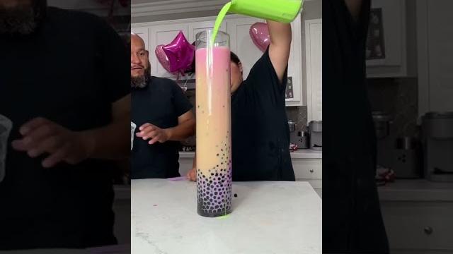 We made the worlds largest boba tea!  We made the worlds largest boba tea! 
