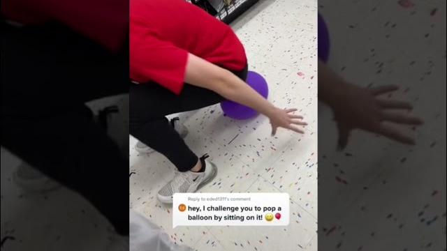 Sitting on balloons pop Sitting on balloons pop
