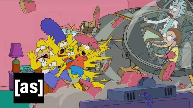 Simpsons couch gag | rick and morty | adult swim Simpsons couch gag | rick and morty | adult swim