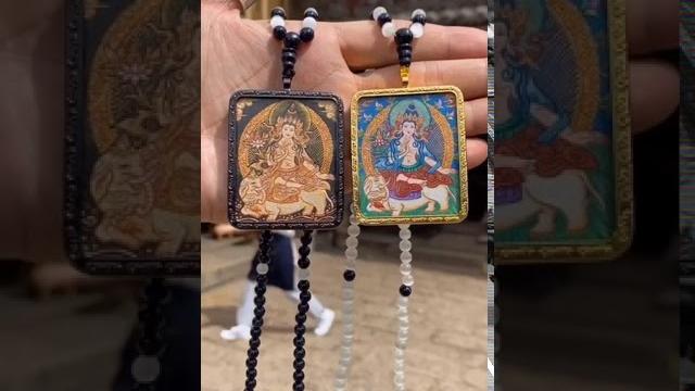 手绘随身小唐卡(普贤菩萨) 手绘随身小唐卡(普贤菩萨)