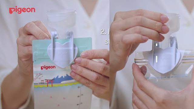 How to use pigeon breastmilk storage bag clip How to use pigeon breastmilk storage bag clip
