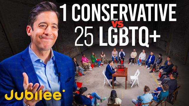 1 conservative vs 25 lgbtq+ activists (feat. michael knowles) | surrounded 1 conservative vs 25 lgbtq+ activists (feat. michael knowles) | surrounded