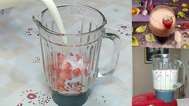 草莓奶昔,strawberry milkshake。方法简单,口感好,而且有足够的营养价值。 草莓奶昔,strawberry milkshake。方法简单,口感好,而且有足够的营养价值。