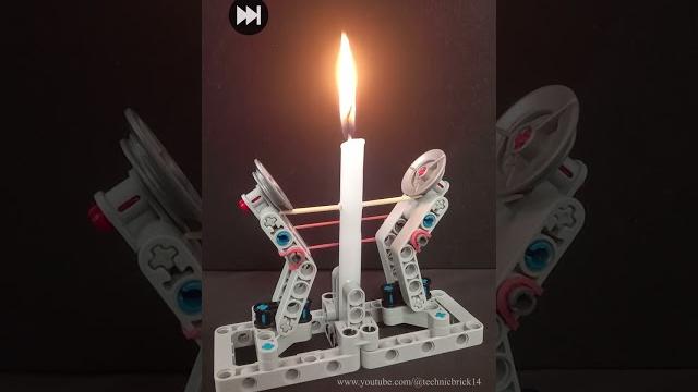Lego technic automatic candle snuffer #shorts Lego technic automatic candle snuffer #shorts