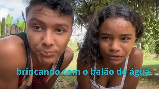 Brincando com balão de água!! Brincando com balão de água!!