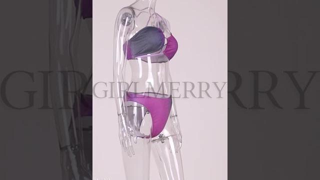 Girlmerry xs-l sexy gradient color padded hollow one shoulder sling bikini set wholesale ba014144 Girlmerry xs-l sexy gradient color padded hollow one shoulder sling bikini set wholesale ba014144