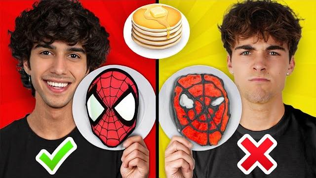 Pancake art challenge vs. shady Pancake art challenge vs. shady
