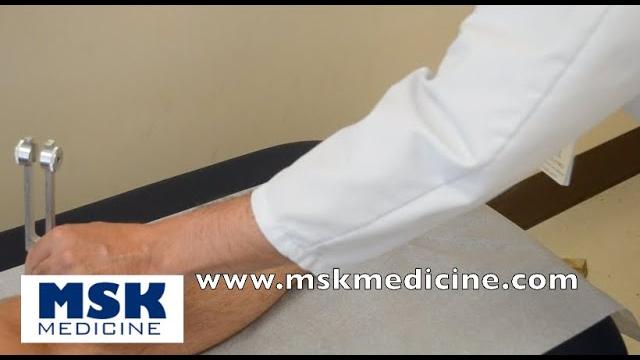 Sensory testing - vibration sense Sensory testing - vibration sense