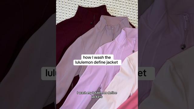 Tutorial on how i wash the lululemon define jacket #lululemon #lululemoncreator #definejacket Tutorial on how i wash the lululemon define jacket #lululemon #lululemoncreator #definejacket