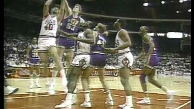 Mark eaton (16pts/13rebs/10blks) vs. bulls (1986) Mark eaton (16pts/13rebs/10blks) vs. bulls (1986)