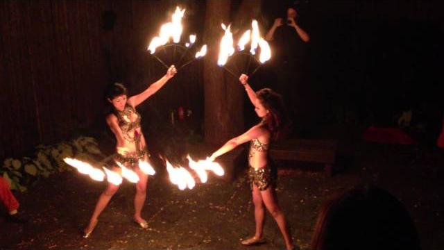 Momojiri girls fire belly dance Momojiri girls fire belly dance