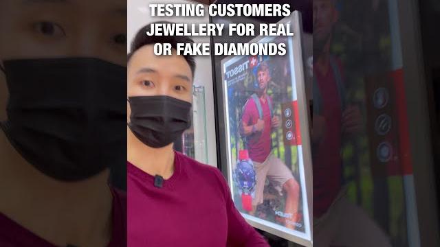 Testing customer’s jewellery for real or fake diamonds #shorts Testing customer’s jewellery for real or fake diamonds #shorts