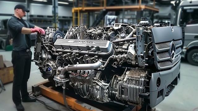 Man fully assembles mercedes truck engine perfectly | start to finish by @trucks_channel_razborgruz Man fully assembles mercedes truck engine perfectly | start to finish by @trucks_channel_razborgruz