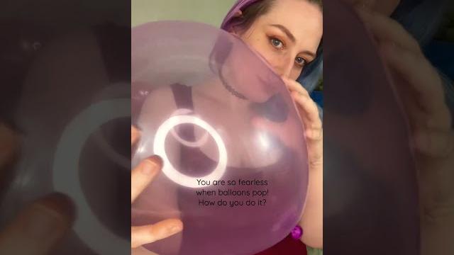 When a balloon pops unexpectedly. When a balloon pops unexpectedly.