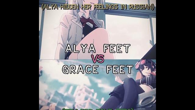 Alya feet vs grace feet Alya feet vs grace feet