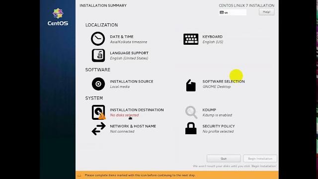 Installing centos 7 Installing centos 7