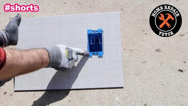 Tile tips for electrical outlets - #shorts Tile tips for electrical outlets - #shorts