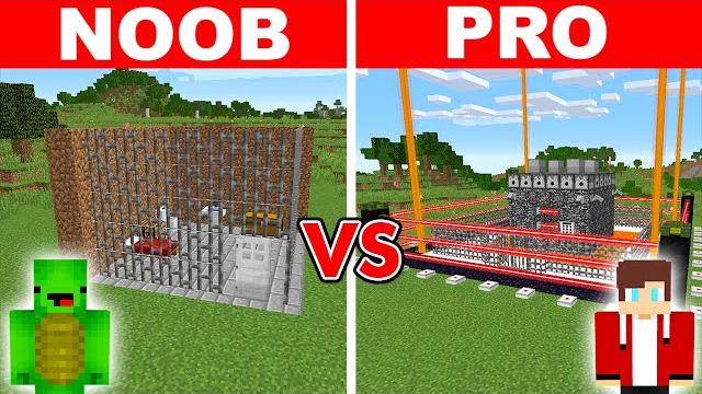 Noob vs pro: prison break build challenge Noob vs pro: prison break build challenge