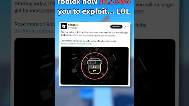 Roblox now allows you to hack... Roblox now allows you to hack...