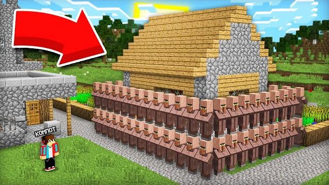 Что жители скрывают в этом доме в майнкрафт | компот minecraft Что жители скрывают в этом доме в майнкрафт | компот minecraft