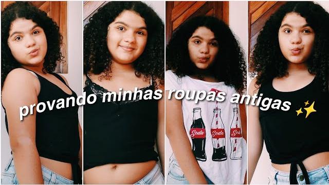 Provando minhas roupas antigas Provando minhas roupas antigas
