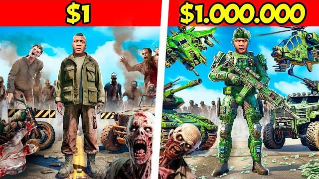 $1 vs $1,000,000 zombie apocalypse survival in gta 5! $1 vs $1,000,000 zombie apocalypse survival in gta 5!