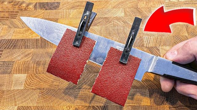 Easy way to sharpen a knife like a razor sharp! amazing result Easy way to sharpen a knife like a razor sharp! amazing result