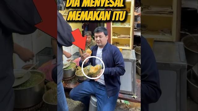 Pria ini menyesal telah mencoba street food di india. Pria ini menyesal telah mencoba street food di india.
