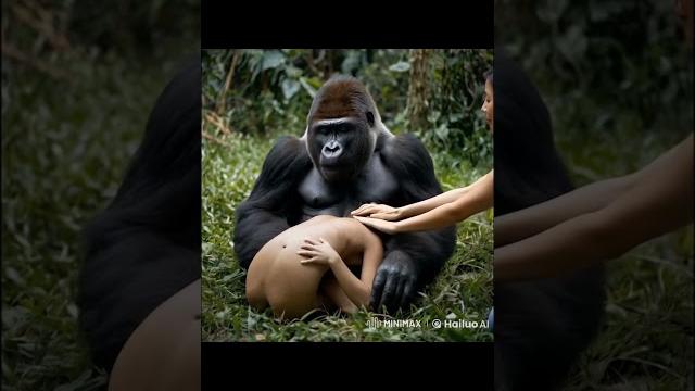 A gorilla and a pregnant woman. #gorillababy #baby #gorilla #gorillalove #funny #monkey #love A gorilla and a pregnant woman. #gorillababy #baby #gorilla #gorillalove #funny #monkey #love