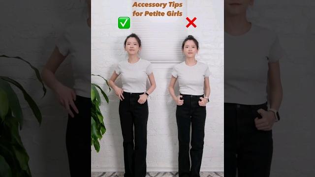 Accessory tips for petite girls. korean fashion and outfits tips for girls #fashion#outfit#shorts Accessory tips for petite girls. korean fashion and outfits tips for girls #fashion#outfit#shorts