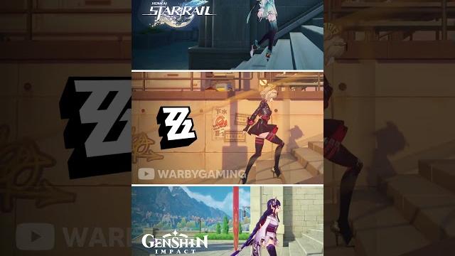 Honkai star rail vs zzz vs genshin impact | stairs animation Honkai star rail vs zzz vs genshin impact | stairs animation