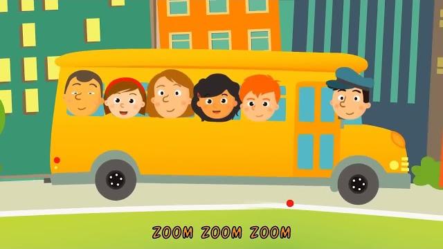 The wheels on the bus go round and round • nursery rhymes song with lyrics • animated kids song The wheels on the bus go round and round • nursery rhymes song with lyrics • animated kids song