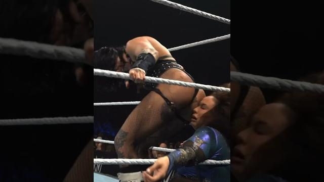 Rhea ripley hits nia jax with a stinkface Rhea ripley hits nia jax with a stinkface
