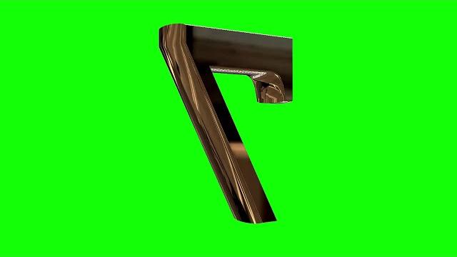 Number seven 3d text green screen loop animation stock footage hd - free download stock footage Number seven 3d text green screen loop animation stock footage hd - free download stock footage