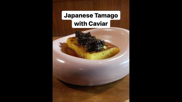 Making japanese tamago with caviar #shorts Making japanese tamago with caviar #shorts