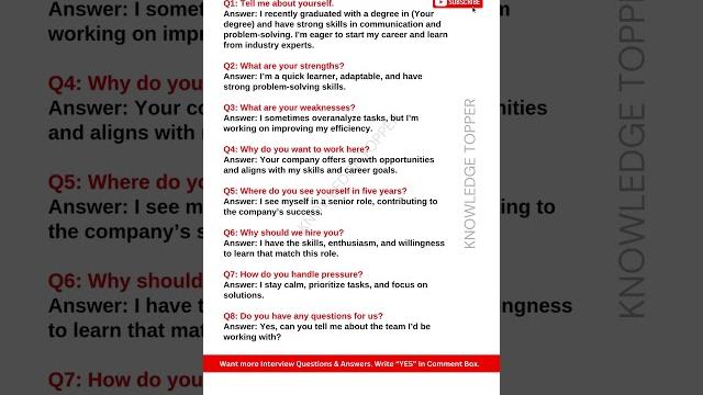 8 most common job interview questions and answers 8 most common job interview questions and answers