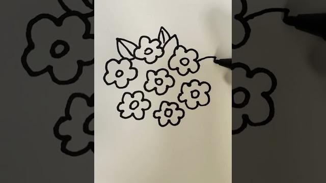 今天画一束漂亮的鲜花~#简笔画 #painting #shorts 今天画一束漂亮的鲜花~#简笔画 #painting #shorts