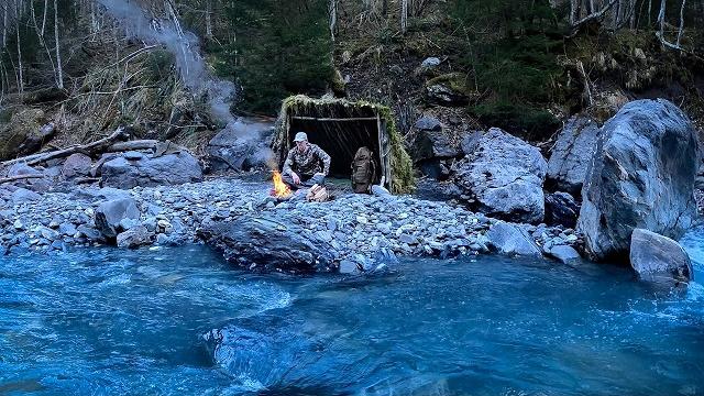 Catch & cook at my survival shelter | hot stone cooking Catch & cook at my survival shelter | hot stone cooking