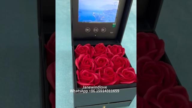 Marble white rose box with 4.3inch lcd screen, upload your video #mother day gift#rosebox #videobox Marble white rose box with 4.3inch lcd screen, upload your video #mother day gift#rosebox #videobox