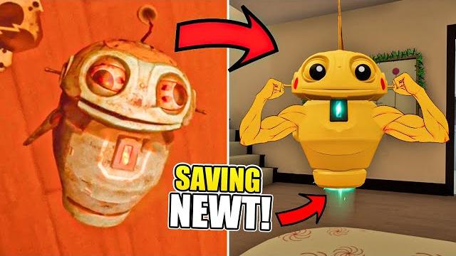 What happens if we fix robot newt?! baby in yellow What happens if we fix robot newt?! baby in yellow