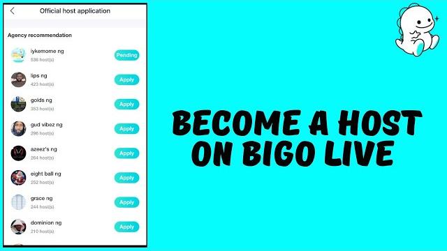 How to become a host on bigo live How to become a host on bigo live