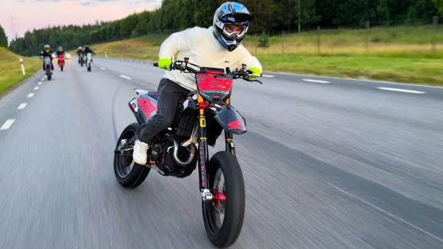 Insane shredding in stockholm! (supermoto, bikelife) Insane shredding in stockholm! (supermoto, bikelife)